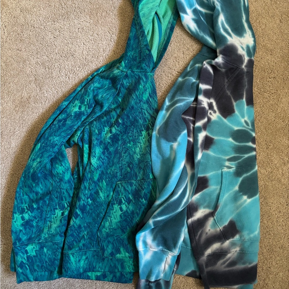 Blue and Green tie dye  Hoodies